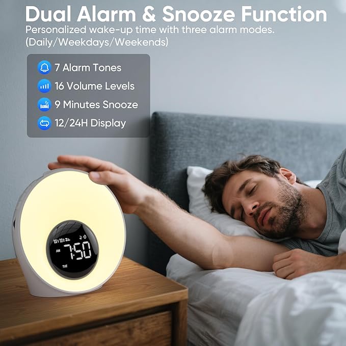 Wake Up Light Sunrise Alarm Clock - Image 3
