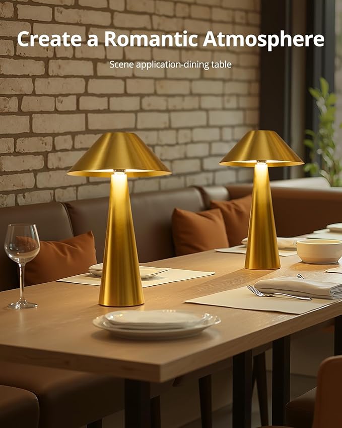 Bojim 2 Pack Rechargeable Cordless Table Lamp, Touch - Image 8