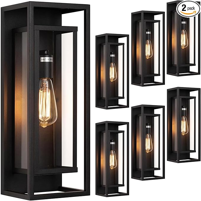 6Pack 18inch Outdoor Wall Light Fixtures, Exterior Waterproof Lanterns by Unknown
