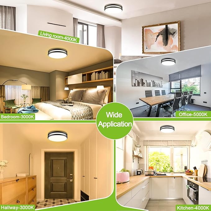 13 Inch LED Ceiling Light Fixture: 40W Flush Mount Ceiling Light 4000 Lumens - Image 6