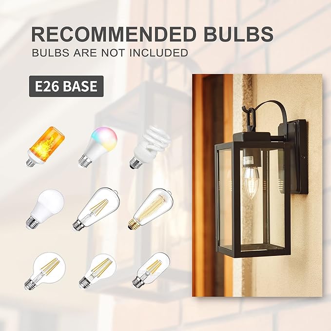 Pia Ricco Outdoor Wall Lights, Matte Black Exterior Light Fixture - Image 4