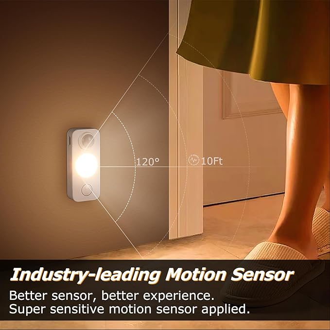 LED Motion Sensor Puck Lights, Rechargeable Cabinet Lights, Stick on Wireless - Image 2