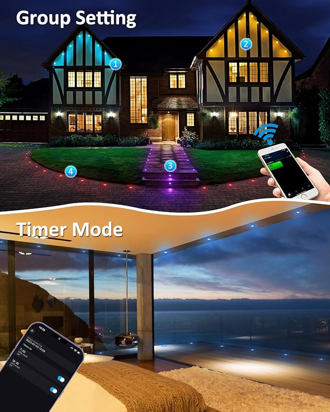 INDARUN Outdoor Deck Lights Waterproof 20 pcs, 12V Low Voltage LED Recessed - Image 4