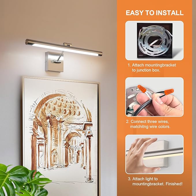 Joosenhouse LED Picture Lights Hardwired Dimmable 16.53" Inch Artwork Display - Image 2