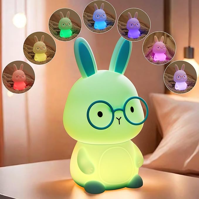 Bunny Night Light, Rabbit Lamp for Kids, Rechargeable LED Nightlight for Easter - Image 8