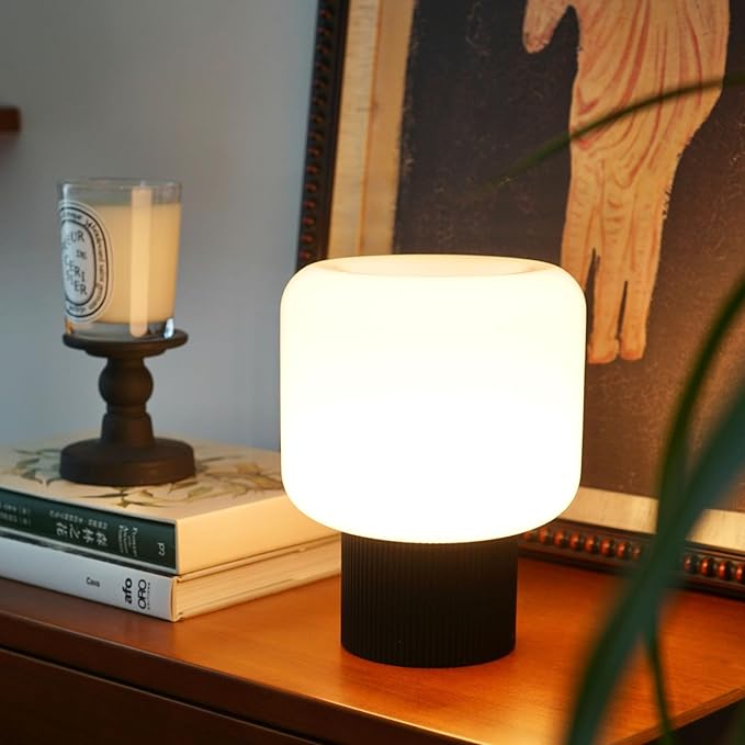 Halo Mushroom Lamp, 5W Cute Cordless Rechargeable Table Lamp by Magcharm
