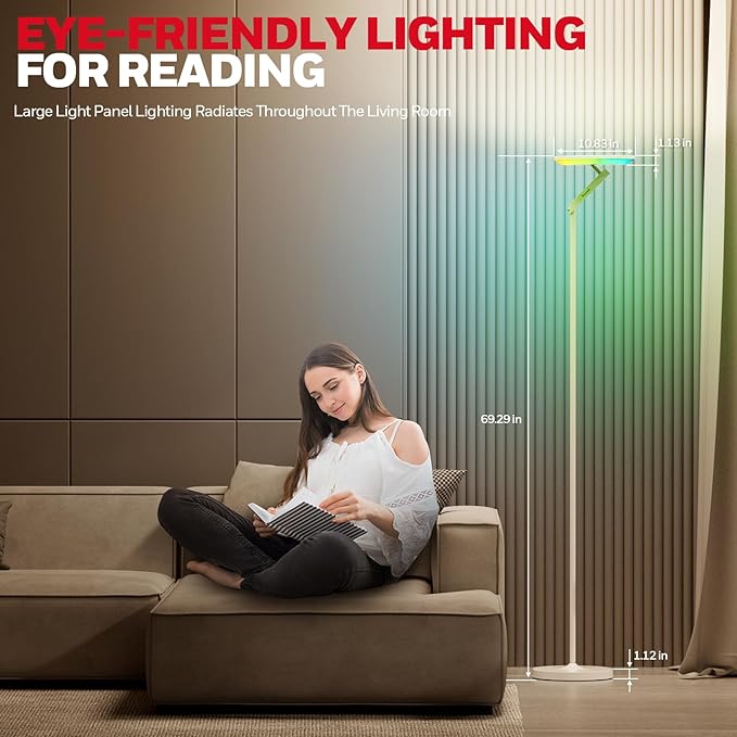 Honeywell 3000LM LED Floor Lamp, Torchiere Floor Lamps - Image 5