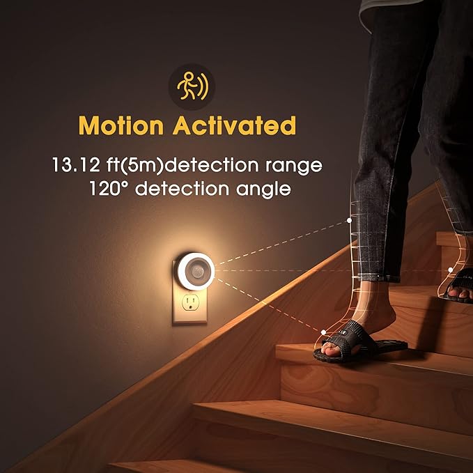 Briignite Motion Sensor Night Light, Night Lights Plug into Wall, Auto On/Off - Image 2