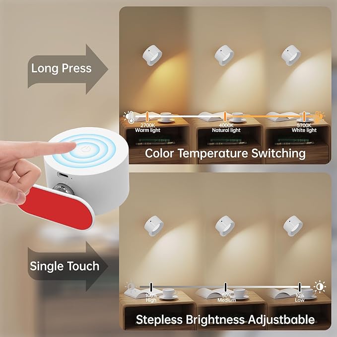 2PACK Romote LED Wall Sconce - Image 2