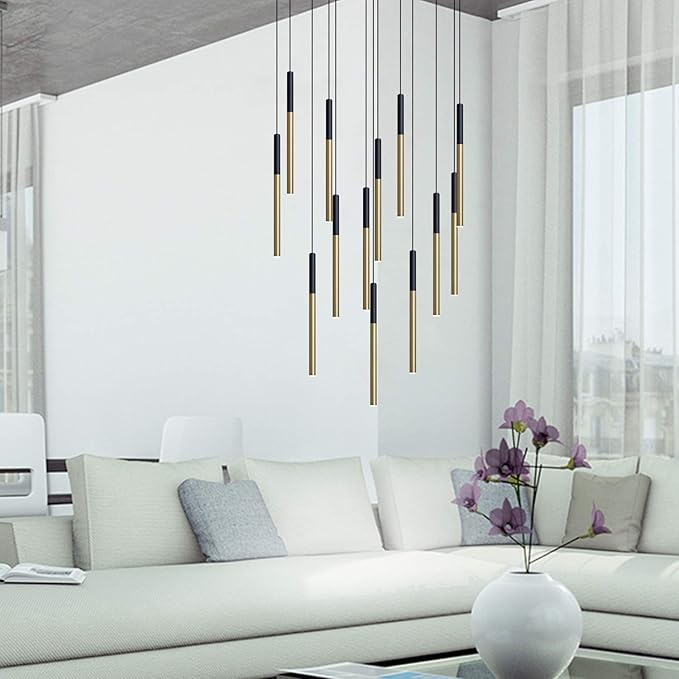 ALTAIR 9 Mini Pendant Lighting Black-Brass - Image 6