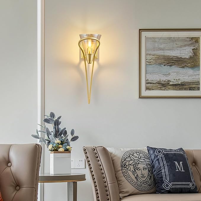 Modern Gold Wall Sconce E12 Torch Decorative Wall Lights Industrial Wall Lights - Image 2