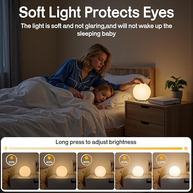 Baby Night Light, Rechargeable Touch Control Night Light - Image 3