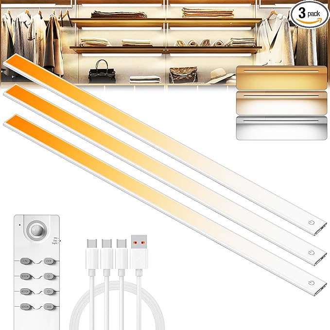 204 LED Under Cabinet Lights Wireless by MEKKLEON