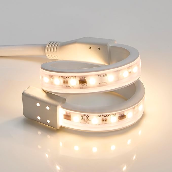 Maxxima 12 in. Hardwired LED Under Cabinet Strip Light, 460 Lumens, 3000K Warm - Image 2