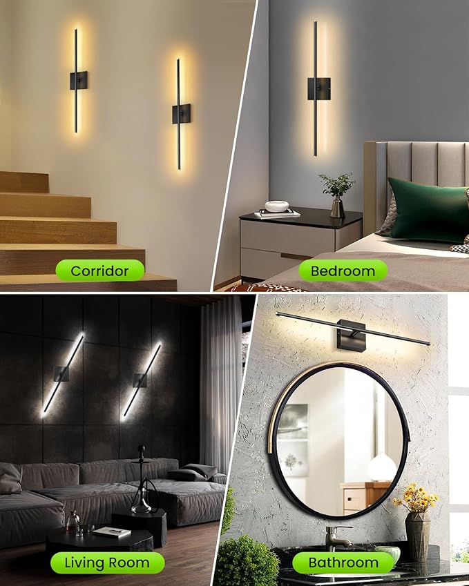 CLY Battery Operated Wall Sconce Set of 2, Dimmable 2700K-6500K Battery Wall - Image 7