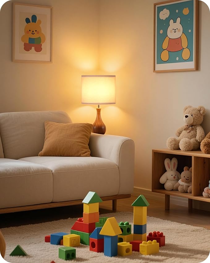Small Table Lamp, Wood Desk Lamp - Image 8