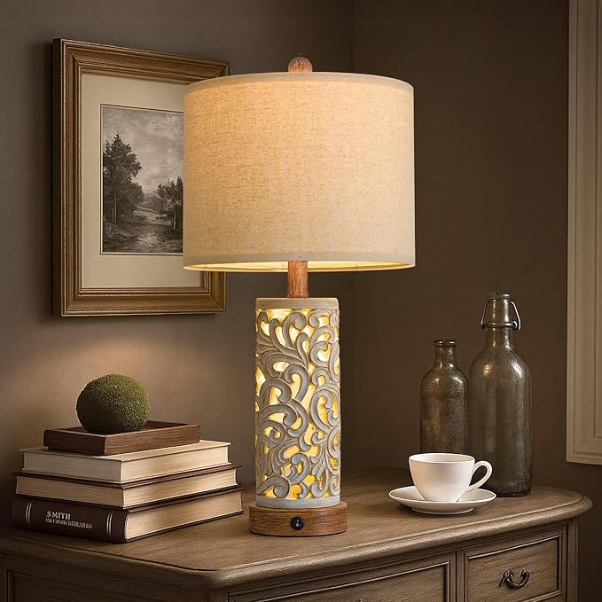 OYEARS 22'' Table Lamp Set of 2 - Image 4