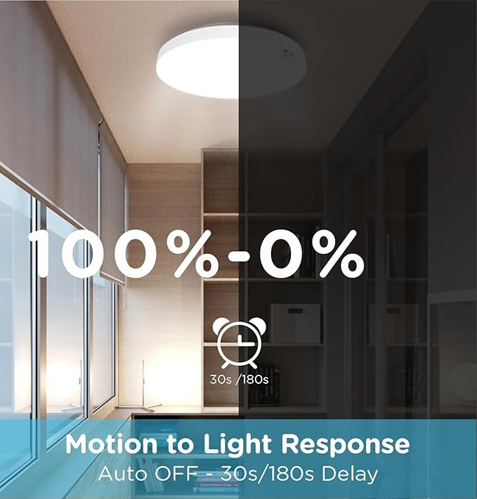 Motion Sensor Ceiling Light Indoor Wired, 13 Inch 24W, 5 CCT - Image 4