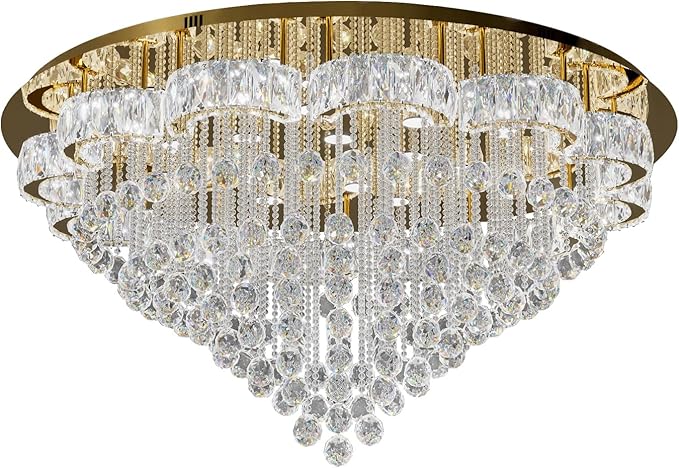 Flashing God 48inches Gold Crystal Chanderliers - Image 9