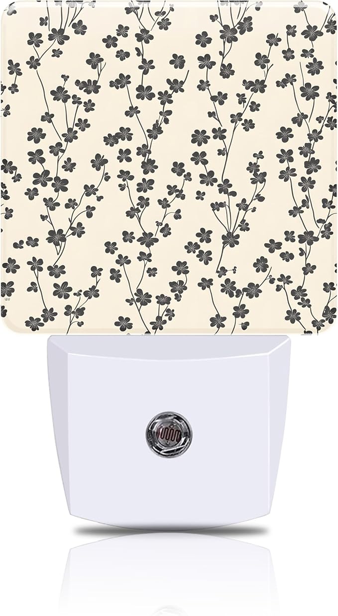 Vintage Flower Night Light, Retro Floral Plug-in Nightlight by FOISIIAEA