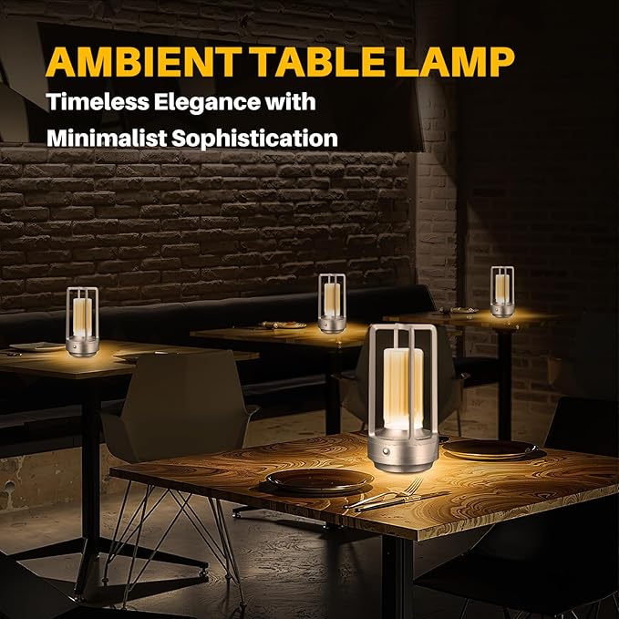 Rechargeable Table Lamp Cordless, 3 Color | Crystal | Stepless Dimming - Image 7