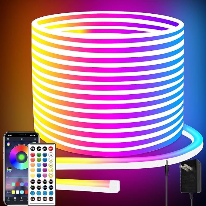 66FT Led Neon Rope Lights Control by segrass