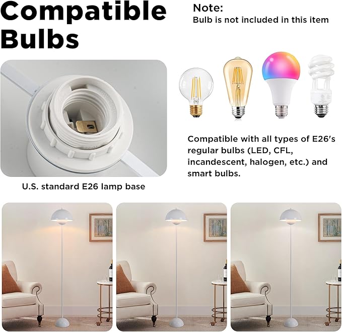 COSYLUX Modern Floor Lamp for Living Room, Industrial Tall Standing Lamp for - Image 6