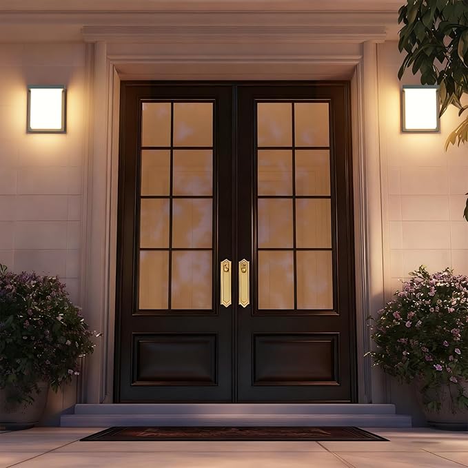 Tipace 2 Pack Modern Outdoor Led Wall Light, 30W 3000K 1200Lumen Porch & Patio - Image 6