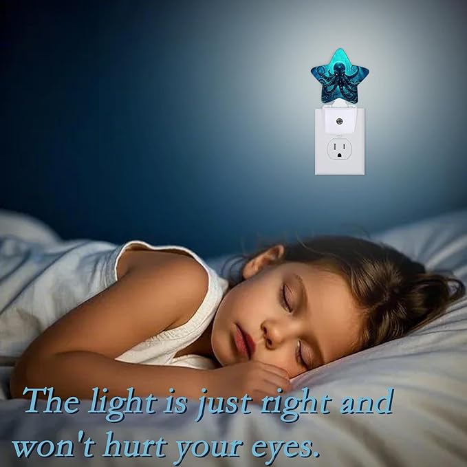 Deep-Sea Octopus Night Light, Plug Into Wall Decor Nightlights - Image 6