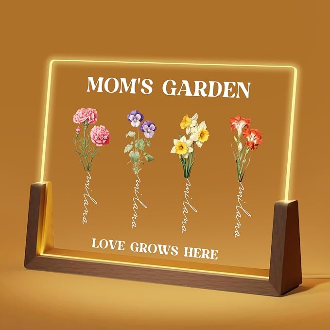 Mothers Day Birthday Gifts for Mom from Daughter Son Husband, Customized Birth by Lcyawer