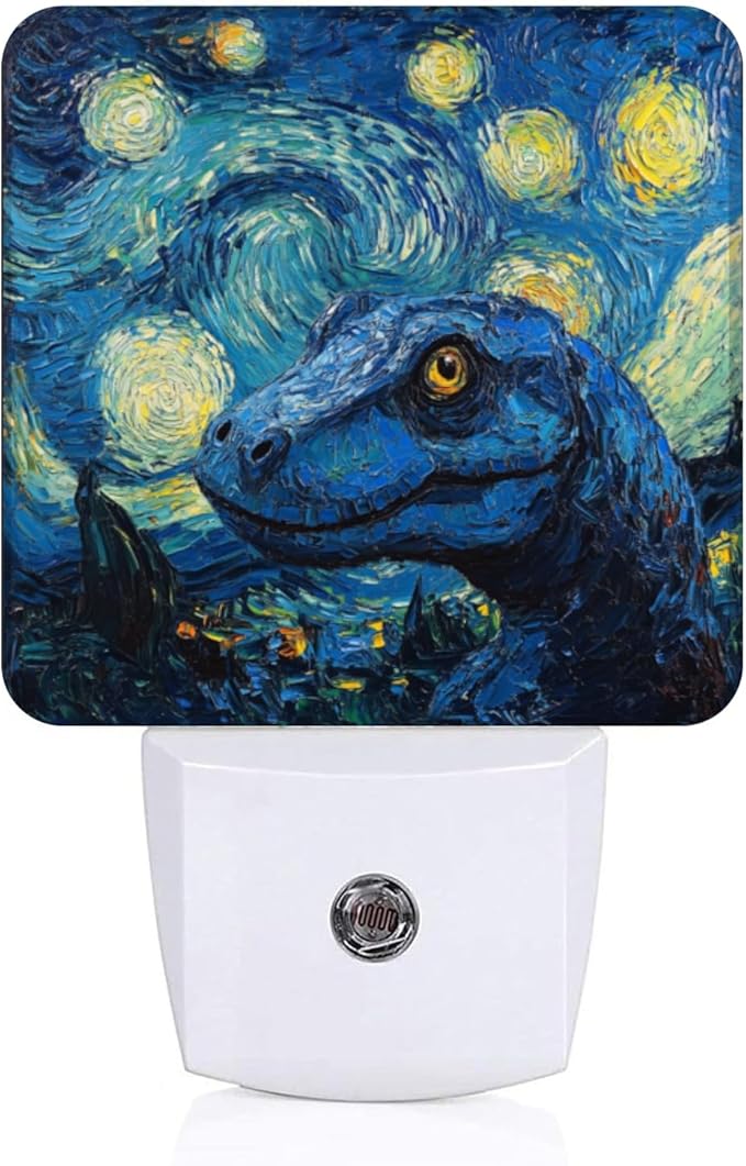 Lights by Night Decorative LED Night Light, Starry Night Funny Dinosaur Night - Image 2