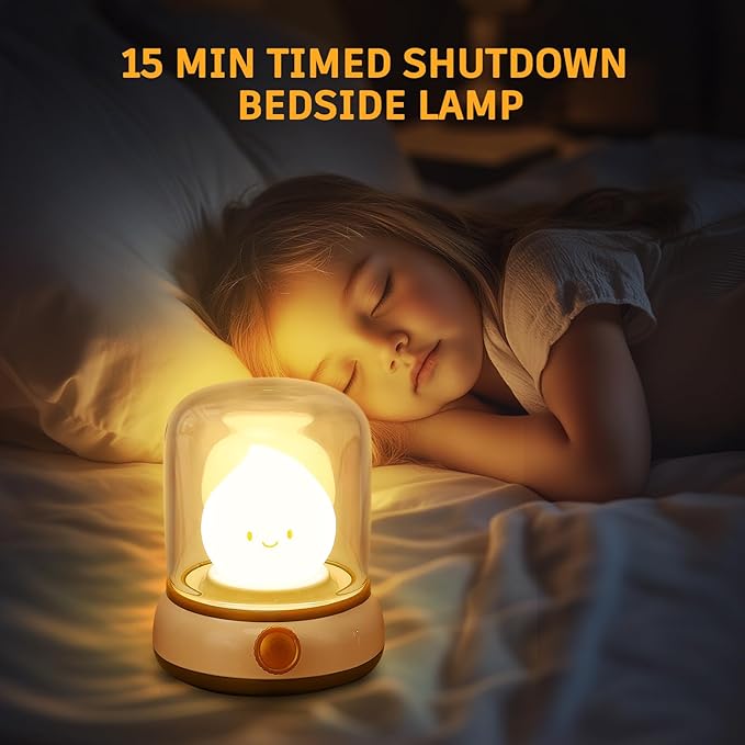 Ghost Campfire Night Light, Small Cute Desk Lamp, Dimmable Cordless Bedside - Image 4