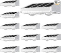 NIORSUN Solar Fence Lights, 12 Pack Solars Deck Light, Warm White Color by NIORSUN