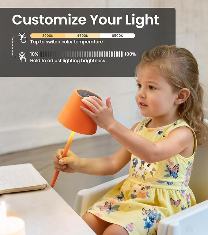 3 Pack Cordless Table Lamp, Portable Battery Operated Lamp - Image 3