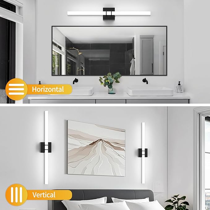 Modern Black Vanity Light Bar 32 Inch, 24W 5CCT Dimmable Bathroom Light - Image 7
