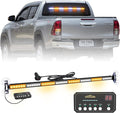 XRIDONSEN 35 inch Traffic Advisor Light Bar 48 LED Strobe Lights Amber White by XRIDONSEN