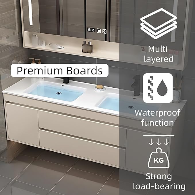 68IN Suspend Bathroom Vanity - Image 6
