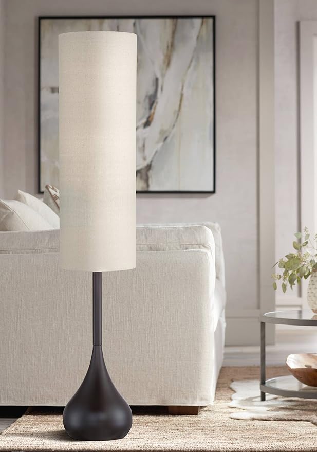 Possini Euro Design Mid Century Modern Retro Floor Lamp Standing 62" Tall Dark by PossiniEuroDesignbyLampsPlus