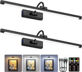 2 Pack Light for Pictures on Wall Black 8000mAh by Craftersmark