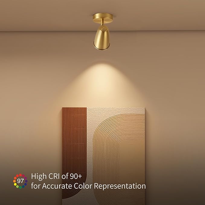 Aisilan Gold LED Ceiling Spotlight, Adjustable GU10 Surface Mount Light - Image 2