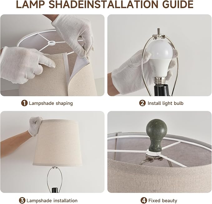 Terpsichore Lamps for Living Room Modern Farmhouse Table Lamp Bedside Reading - Image 6