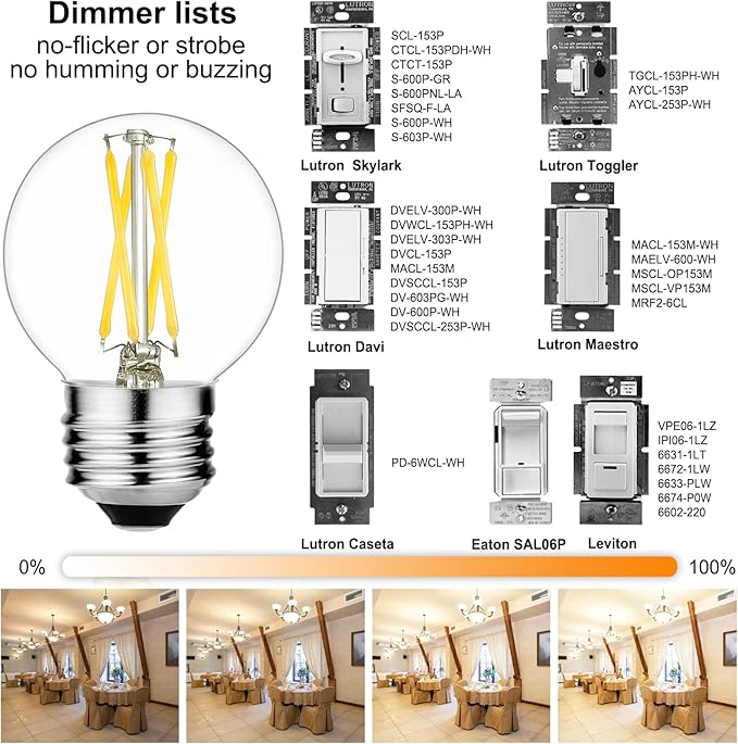 LiteHistory E26 LED Bulb 4W Equal E26 Edison Bulb 40 Watt Neutral White 4000K - Image 3