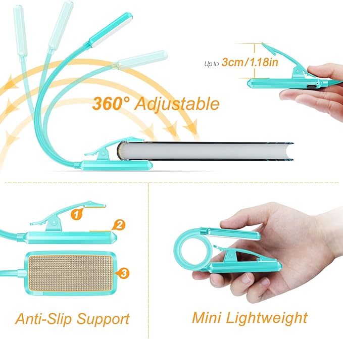 Gritin 9 LED Rechargeable Book Light - Image 5