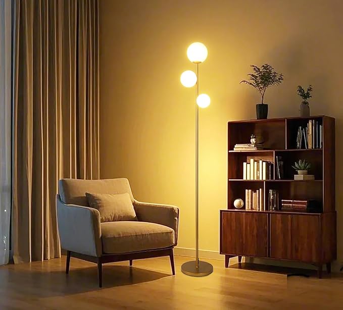 Fiqevs 3 Globe Mid Century Modern Floor Lamp - Image 5