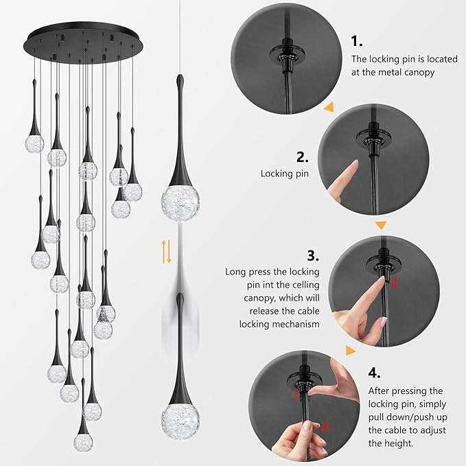 18 Light Modern Glam Crystal Chandelier - Image 4