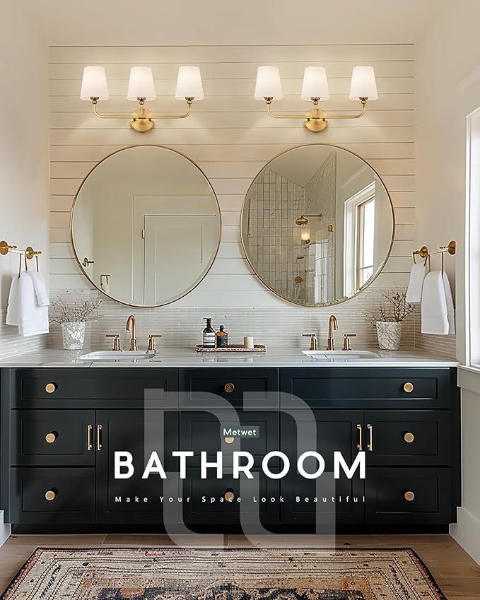 Bathroom Light Fixtures, Brushed Gold Vanity Lights - Image 5