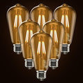 ASOKO ST58 Antique LED Filament Light Bulbs, LED Dimmable Edison Light Bulbs 4W by ASOKO
