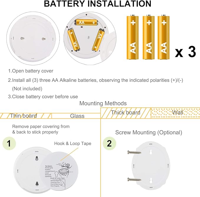 HONWELL Wireless LED Spotlights 2 Pack Accent Light Puck Lights - Image 5