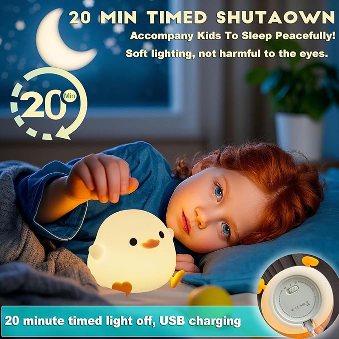 DREAMING MY DREAM Cute Duck Lamp, Do Do Duck Night Light, Silicone Squishy - Image 2