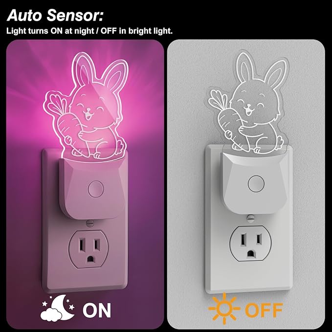 Cute Bunny Night Light, RGB LED Night Lamp - Image 3